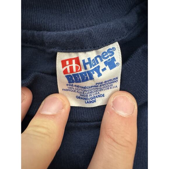 Atlanta Olympics 1996 Vintage Navy Blue T-Shirt Tee Size L Olympiad - Picture 4 of 11